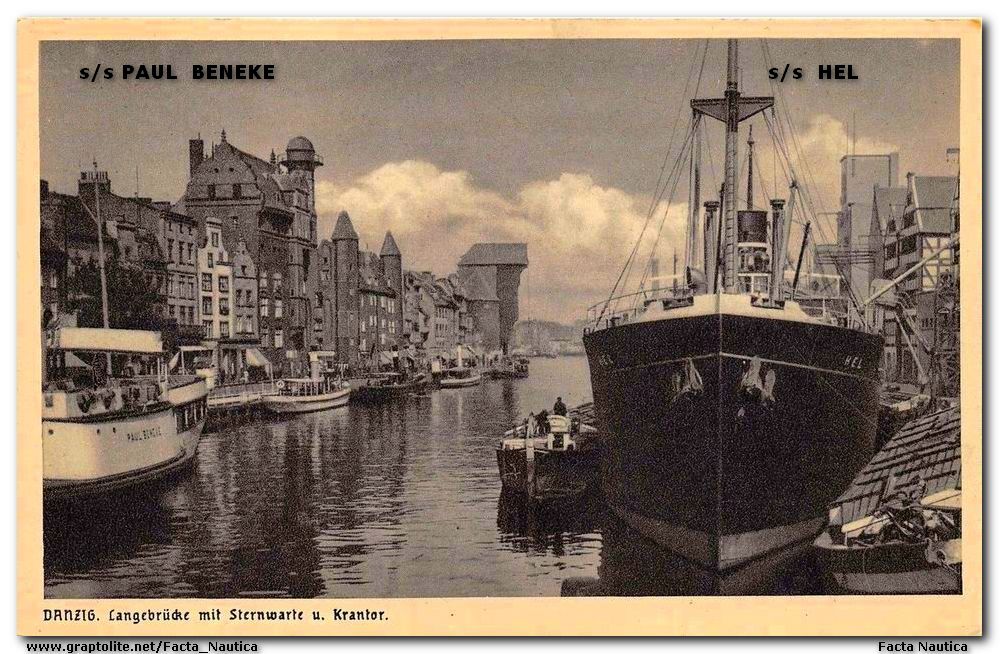 Danzig: Polnische Dampfer s.s. HEL.