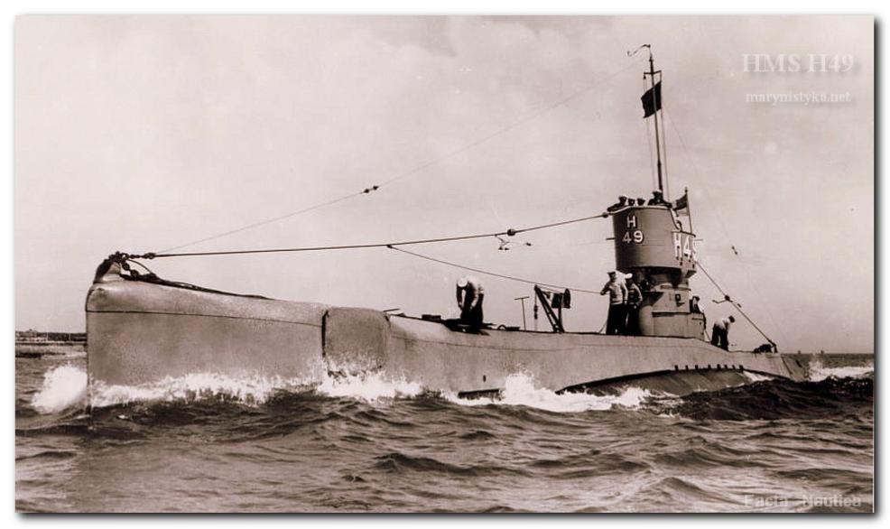Brytyjski okrêt podwodny HMS H49. The British submarine HMS  H49.