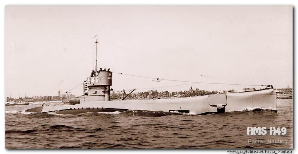 Brytyjski okrêt podwodny HMS H49. The British submarine HMS H49.