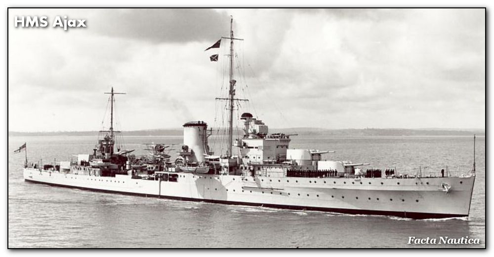 British light cruiser HMS AJAX.