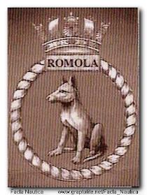 Herb HMS ROMOLA. Badge of HMS ROMOLA.